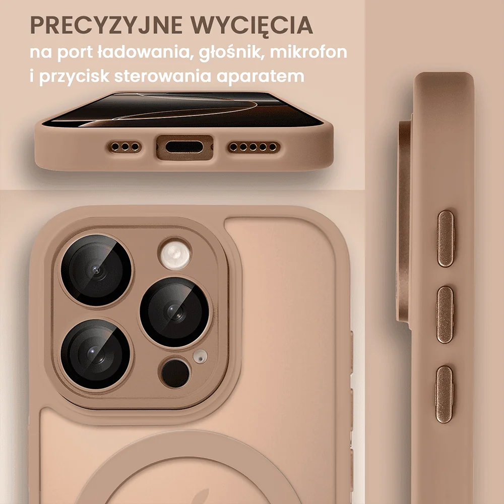 Etui do iPhone 16 Pro Max Color Flush z Magsafe, z osłoną aparatu, pustynny brąz (OUTLET)