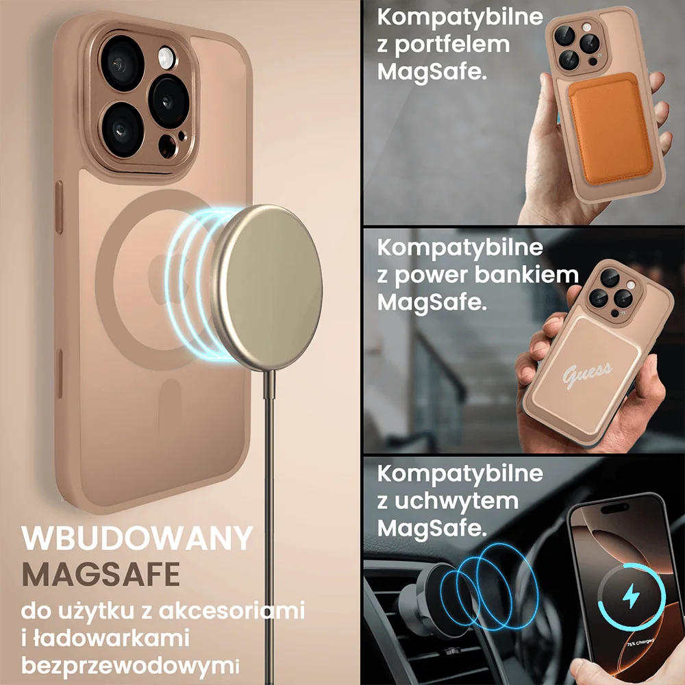 Etui do iPhone 16 Pro Max Color Flush z Magsafe, z osłoną aparatu, pustynny brąz (OUTLET)