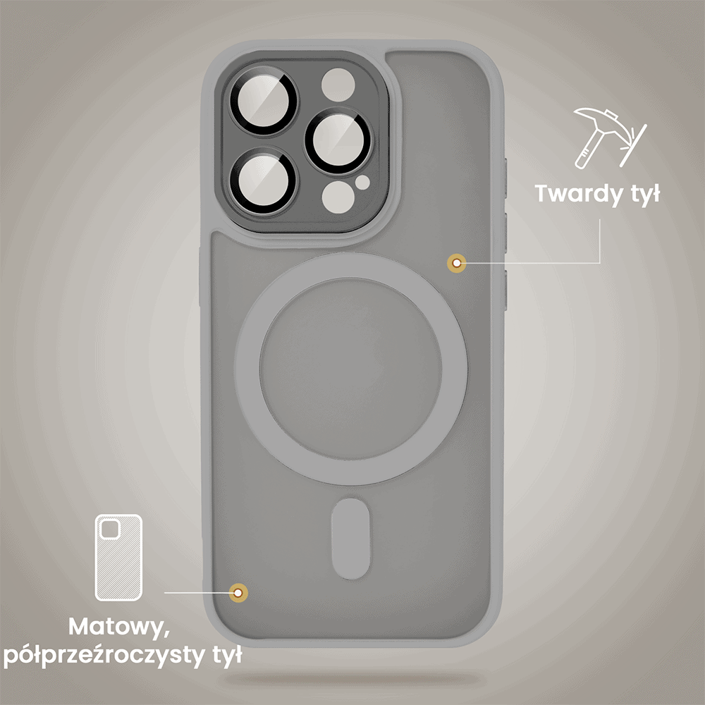 Etui do iPhone 16 Pro Color Flush z Magsafe, z osłoną aparatu, tytanowe