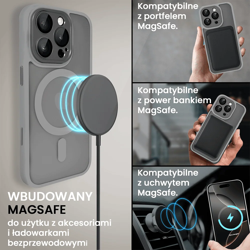 Etui do iPhone 16 Pro Color Flush z Magsafe, z osłoną aparatu, tytanowe