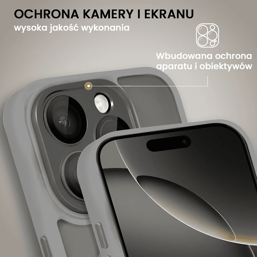 Etui do iPhone 16 Pro Color Flush z Magsafe, z osłoną aparatu, tytanowe
