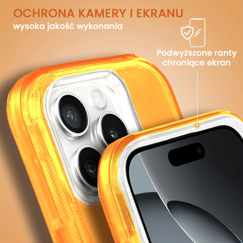 Etui do iPhone 16 Pro Crystal Armor Magsafe, Anti-Drop pancerne 3w1, ognisty opal