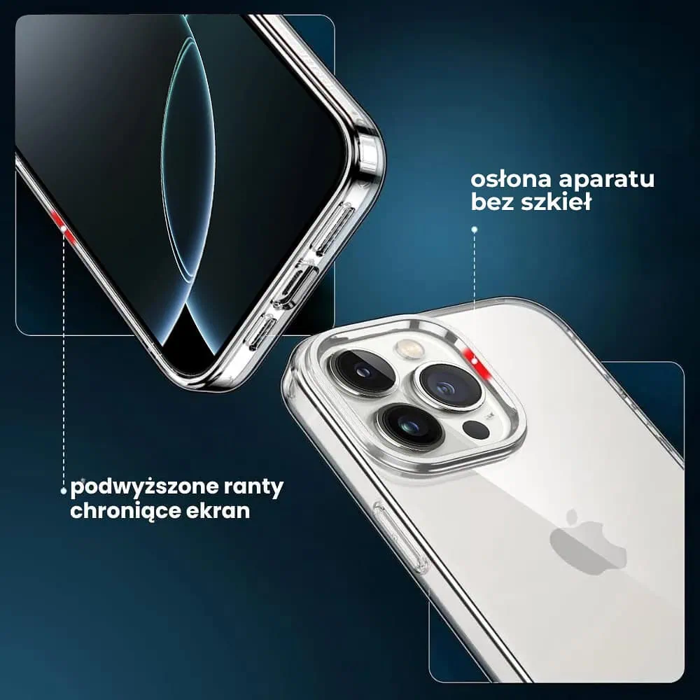 Etui do iPhone 16 Pro Crystal Cam, ochrona kamery przeźroczyste transparentne
