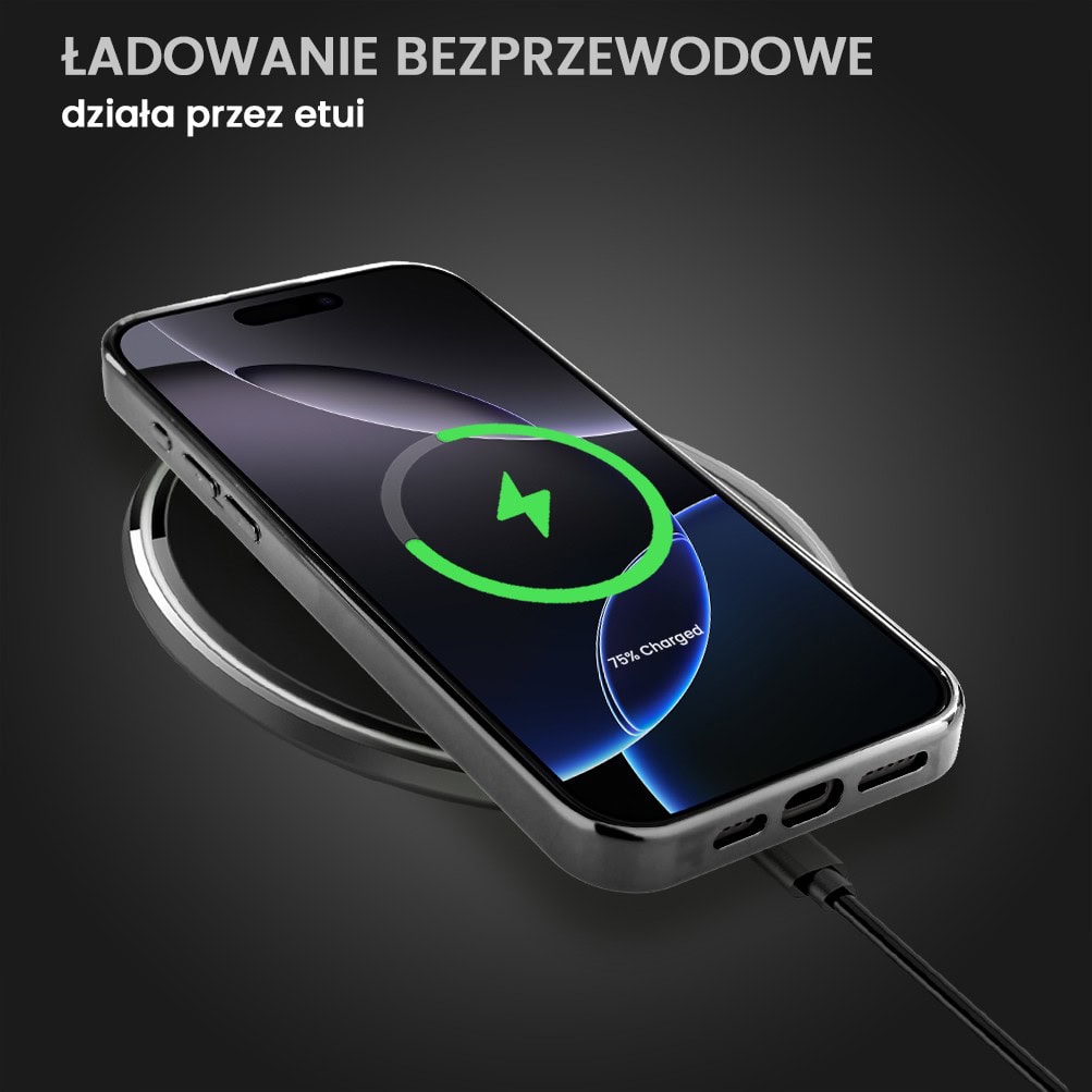 Etui do iPhone 16 Pro, Elite Glass z MagSafe, Salvador Dali, słoń, czarne