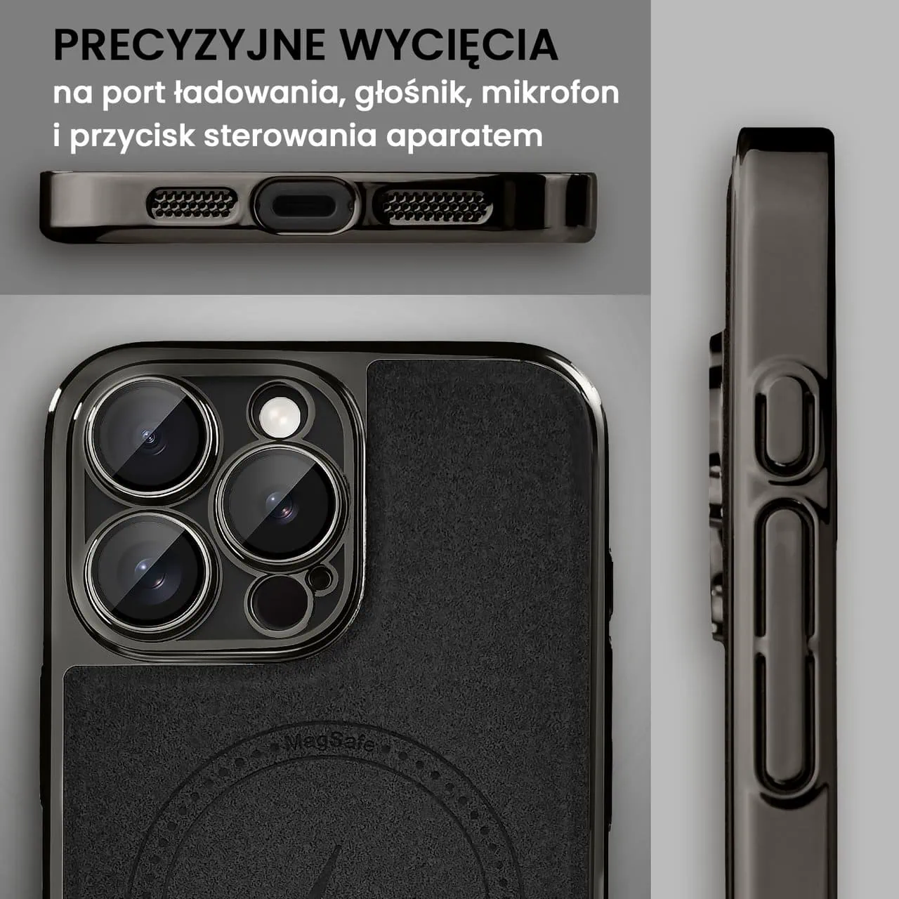 Etui do iPhone 16 Pro Elite MagSafe Leather, cienkie, czarne