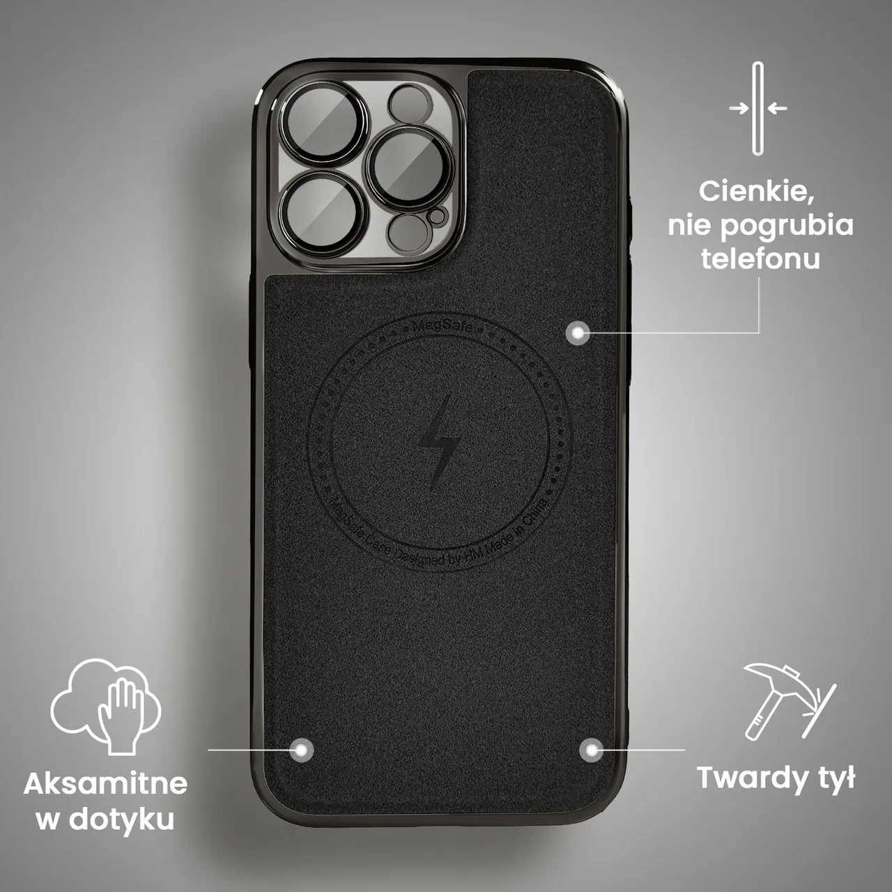 Etui do iPhone 16 Pro Elite MagSafe Leather, cienkie, czarne