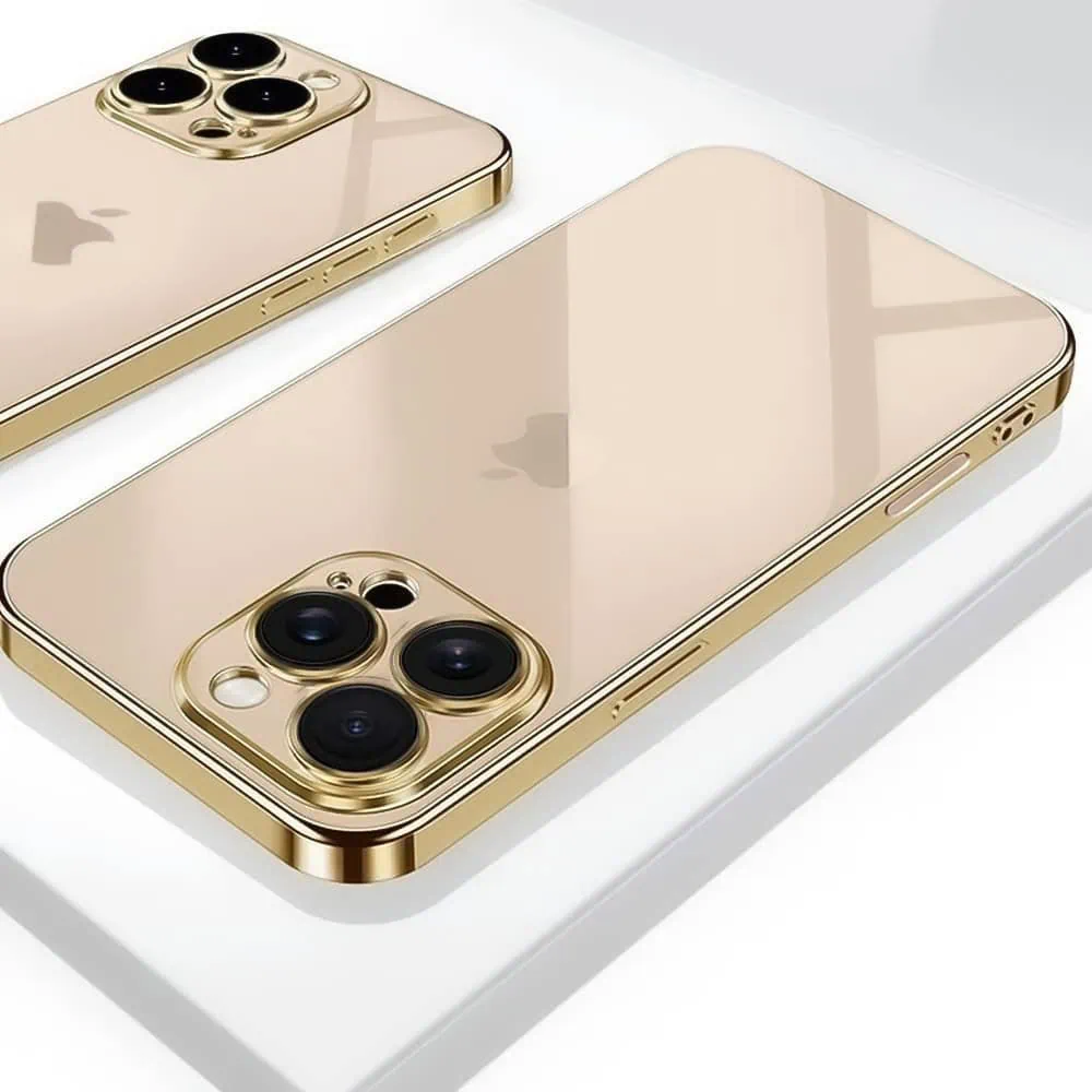 Etui do iPhone 16 Pro Gold Edition przeźroczyste Sulada oryginal, złote