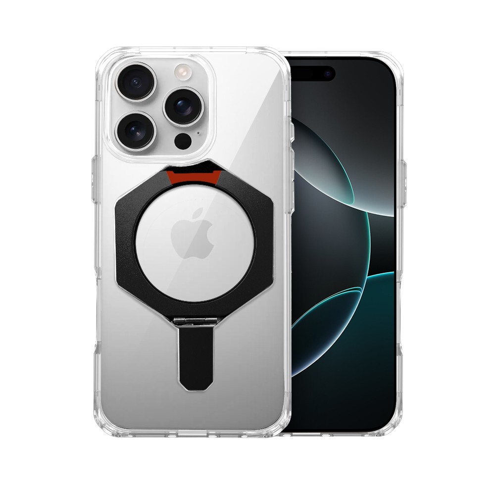 Etui do iPhone 16 Pro HexArmor Skin Stand, twarde z podstawką, czarne