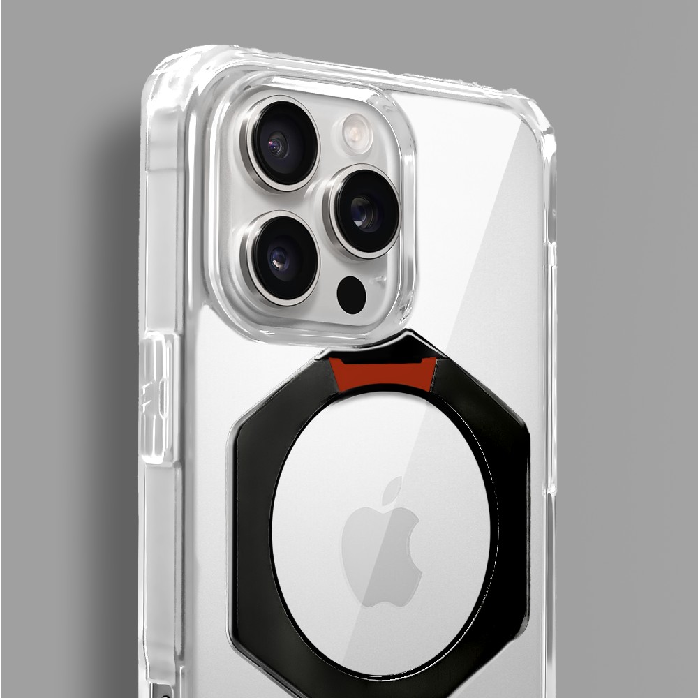 Etui do iPhone 16 Pro HexArmor Skin Stand, twarde z podstawką, czarne