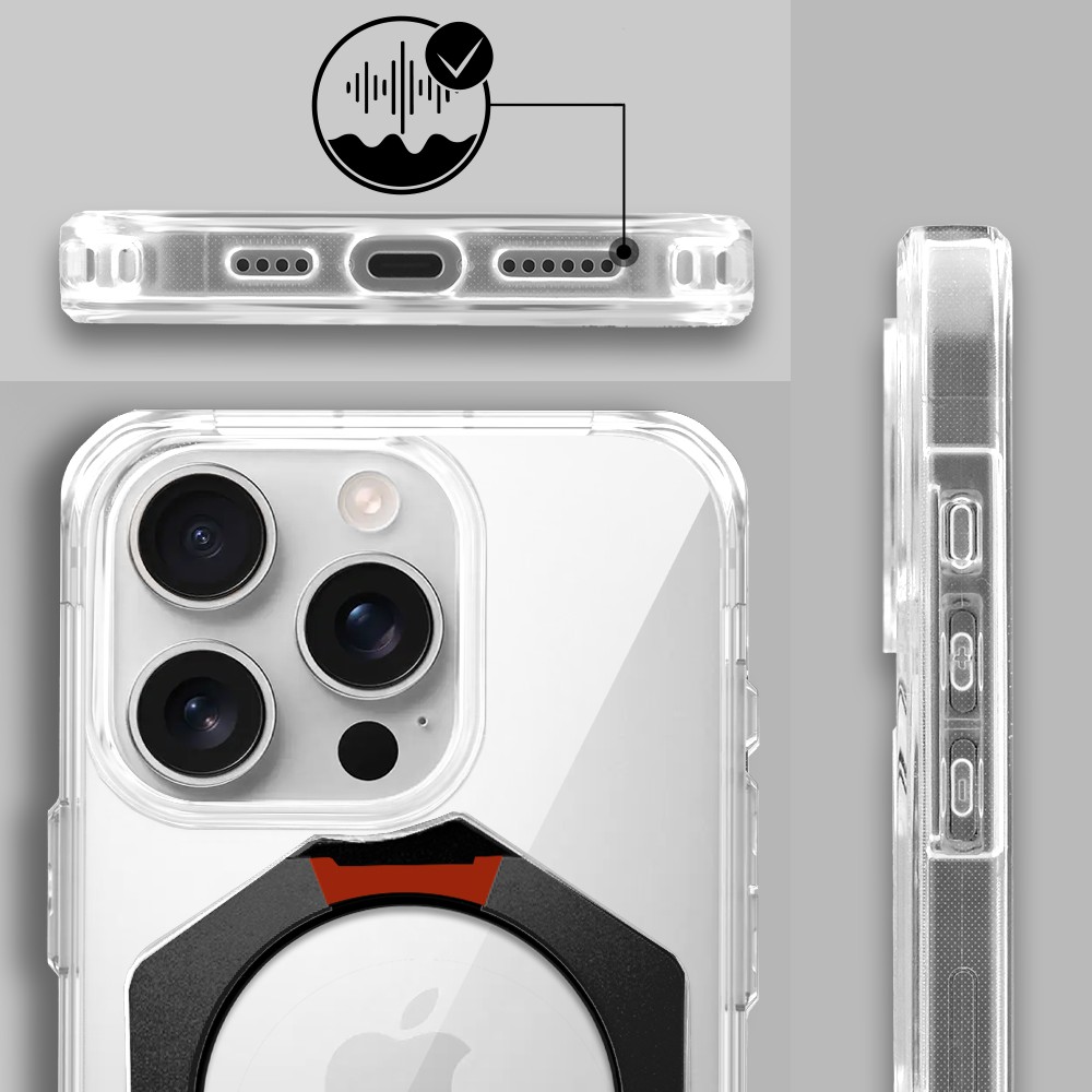 Etui do iPhone 16 Pro HexArmor Skin Stand, twarde z podstawką, czarne