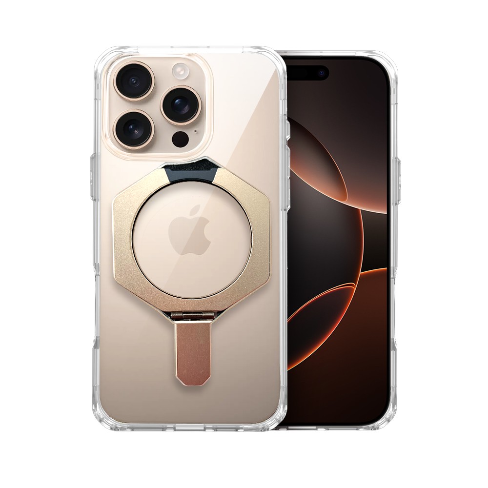 Etui do iPhone 16 Pro HexArmor Skin Stand, twarde z podstawką, tytan pustynny