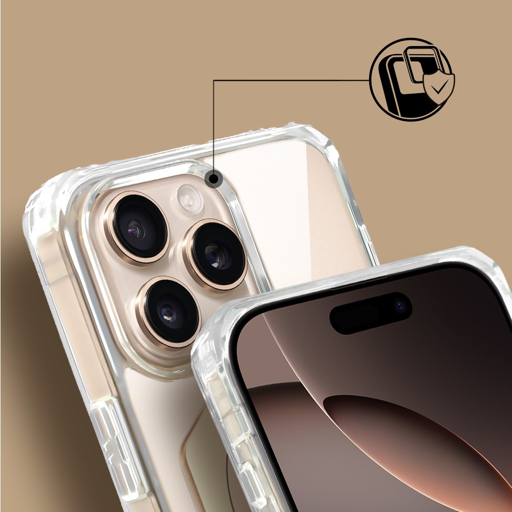 Etui do iPhone 16 Pro HexArmor Skin Stand, twarde z podstawką, tytan pustynny