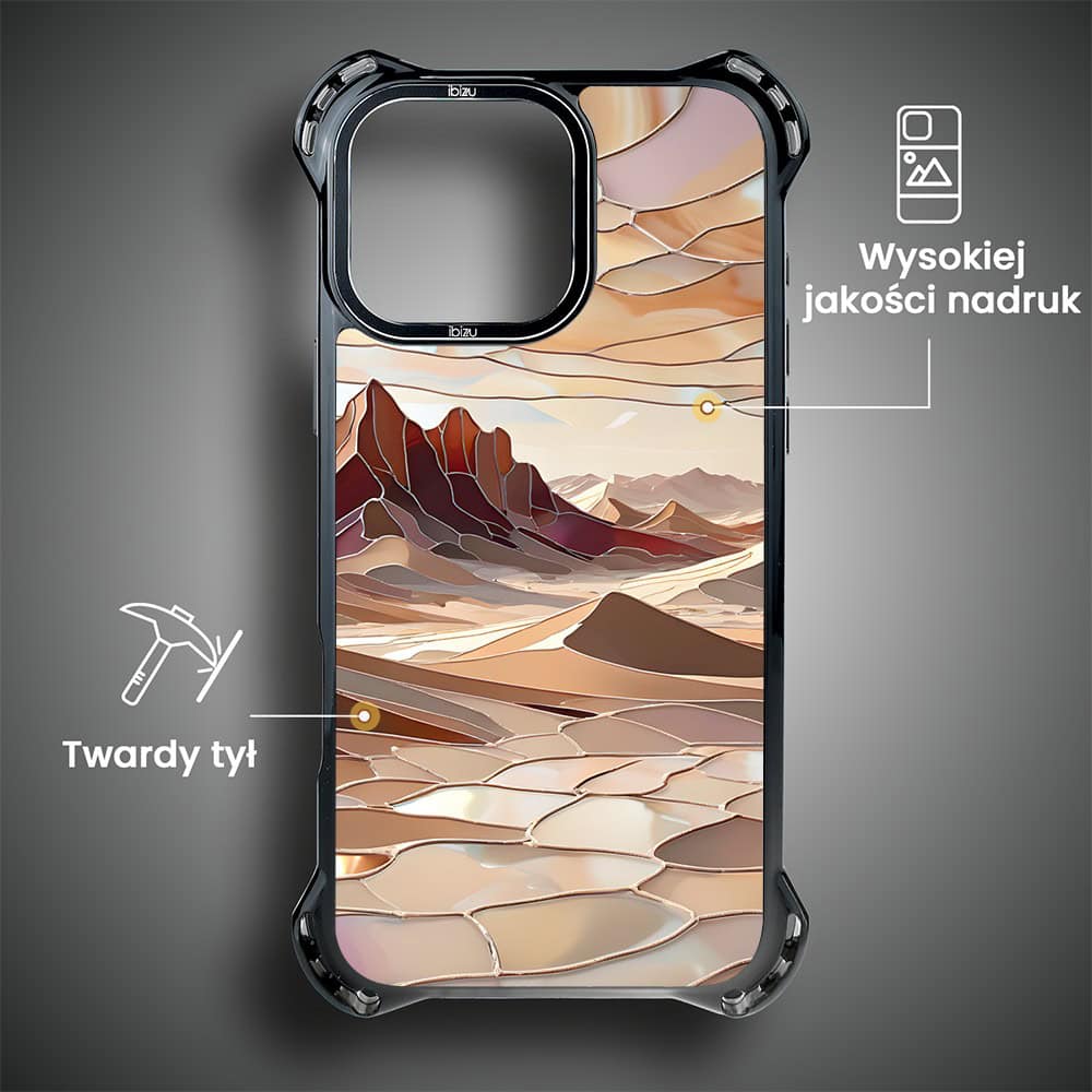 Etui do iPhone 16 Pro, Ibizu DropGuard Ultra z MagSafe, Barwy Szkła, Pustynny spokój