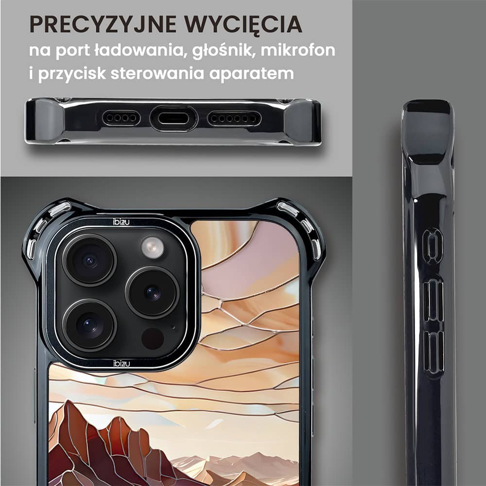 Etui do iPhone 16 Pro, Ibizu DropGuard Ultra z MagSafe, Barwy Szkła, Pustynny spokój