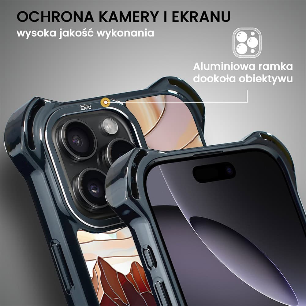 Etui do iPhone 16 Pro, Ibizu DropGuard Ultra z MagSafe, Barwy Szkła, Pustynny spokój