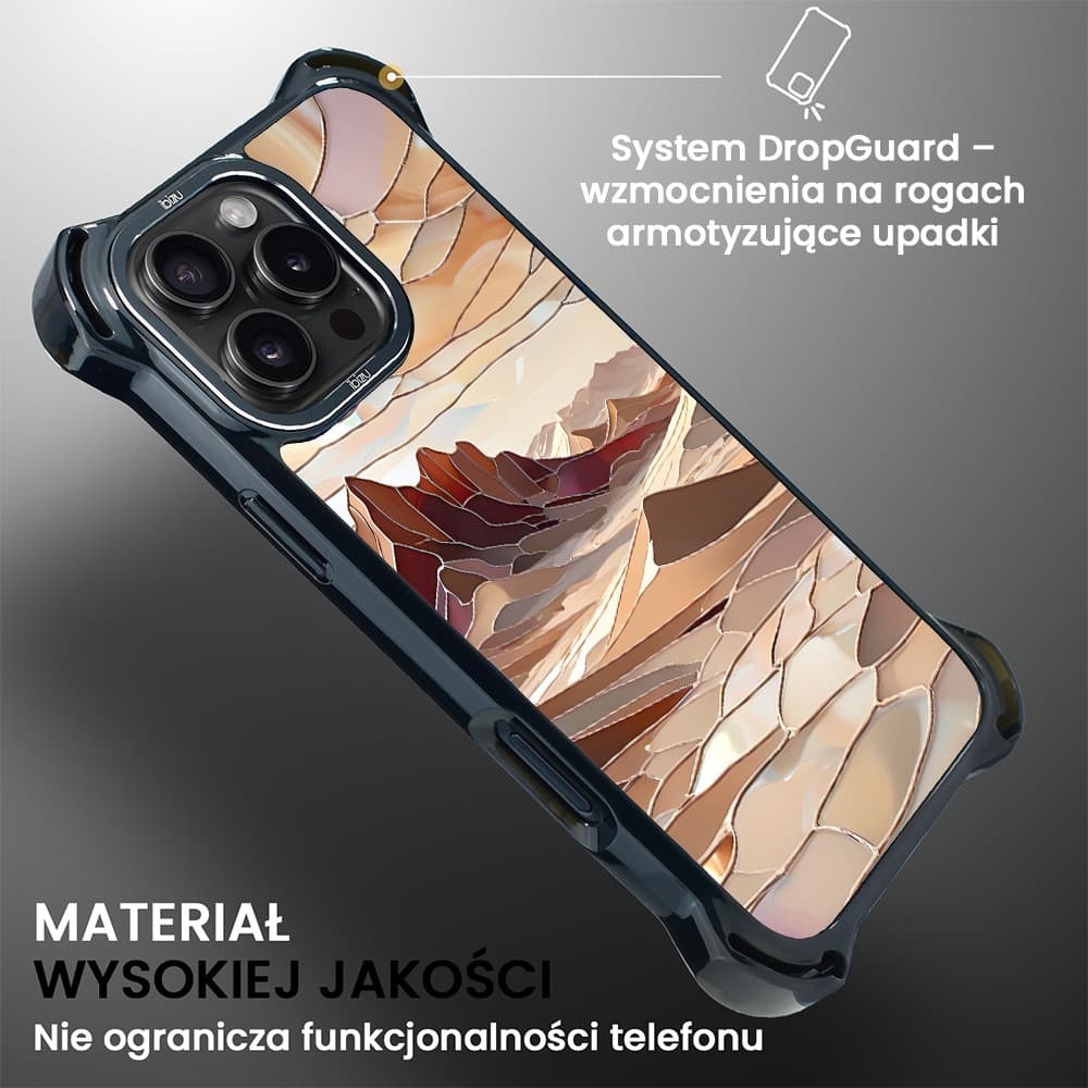 Etui do iPhone 16 Pro, Ibizu DropGuard Ultra z MagSafe, Barwy Szkła, Pustynny spokój