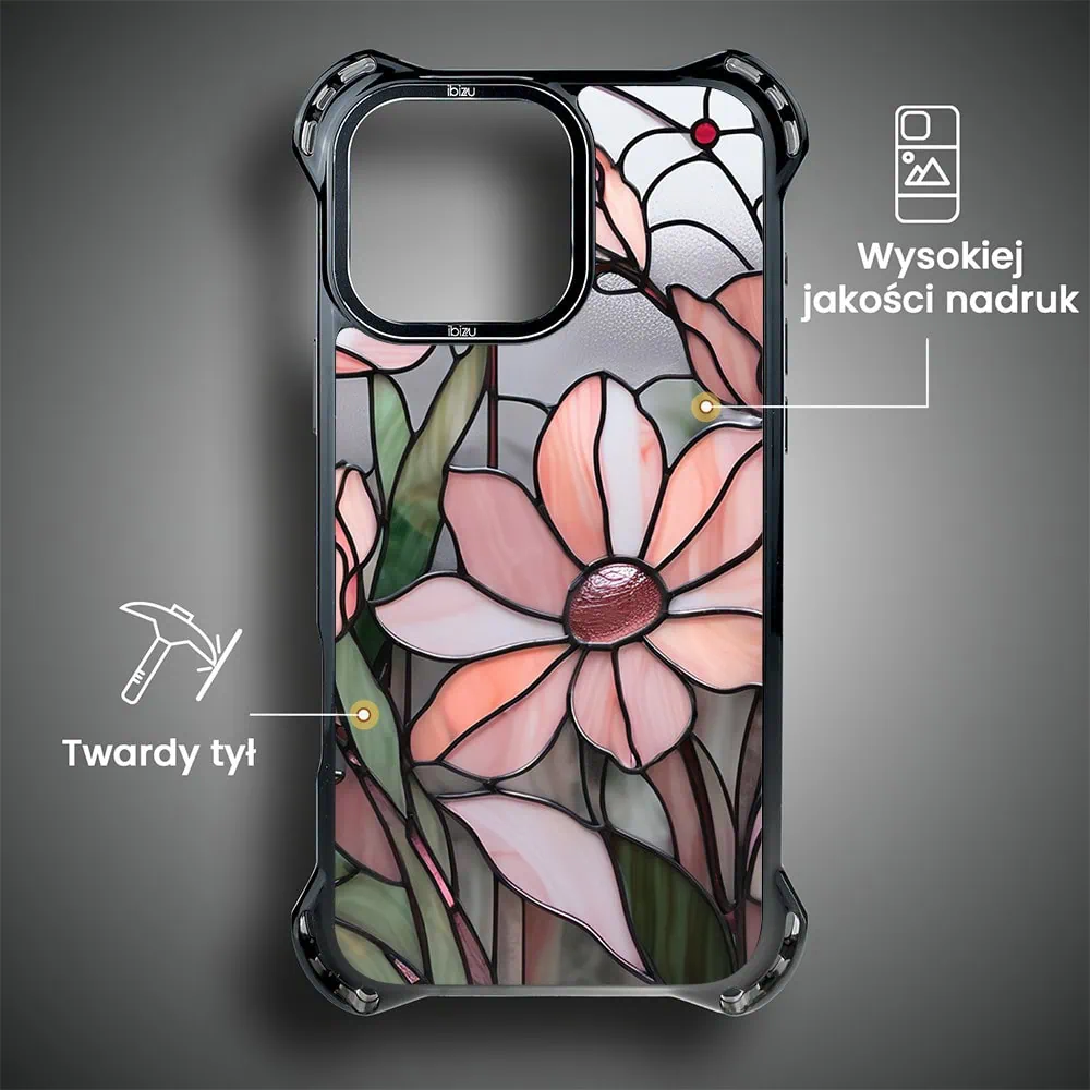 Etui do iPhone 16 Pro, Ibizu DropGuard Ultra z MagSafe, Barwy Szkła, Różowa magnolia