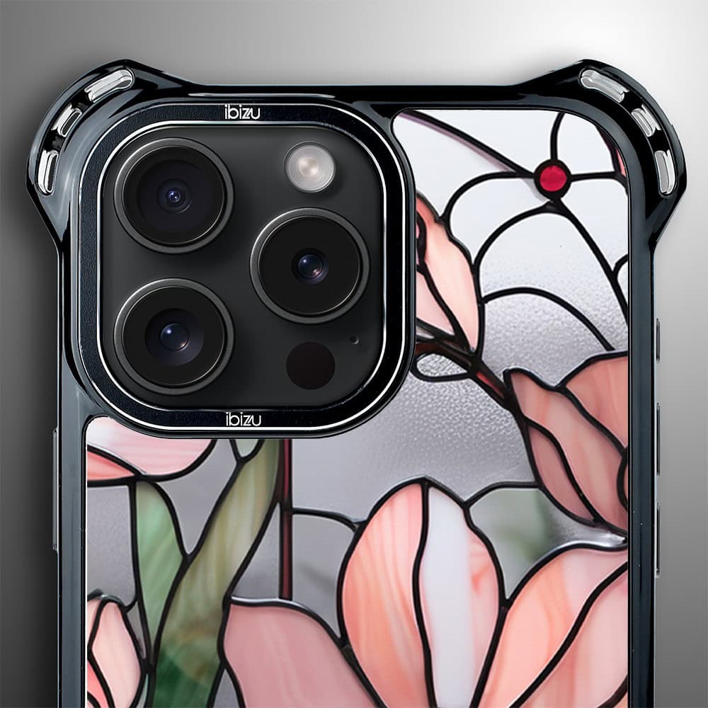 Etui do iPhone 16 Pro, Ibizu DropGuard Ultra z MagSafe, Barwy Szkła, Różowa magnolia