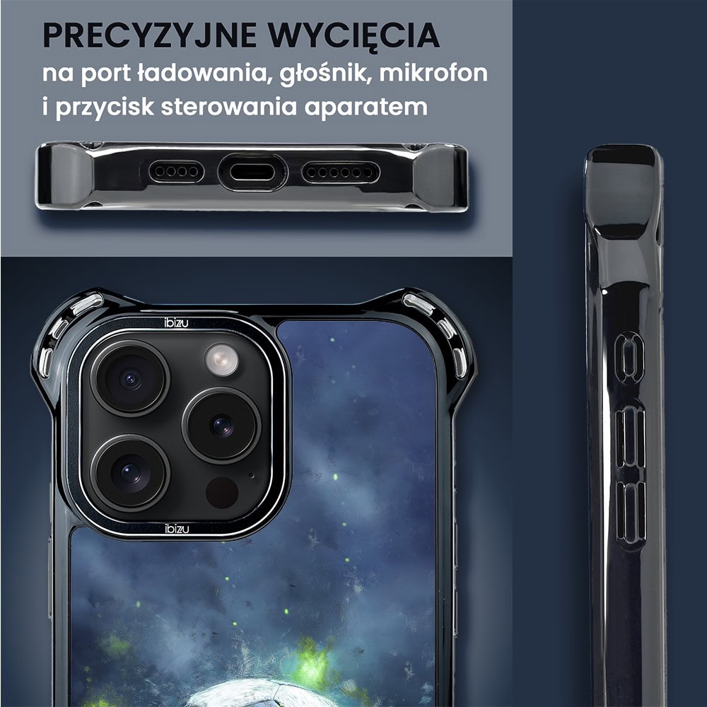 Etui do iPhone 16 Pro, Ibizu DropGuard Ultra z MagSafe, #Move, Piłka nożna