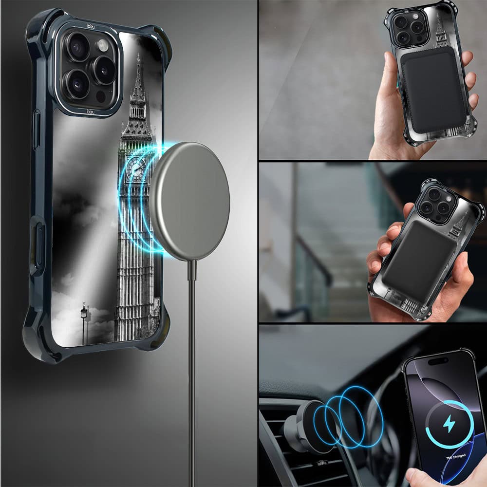 Etui do iPhone 16 Pro Max, Ibizu DropGuard Ultra z MagSafe, Noir City, Big Ben