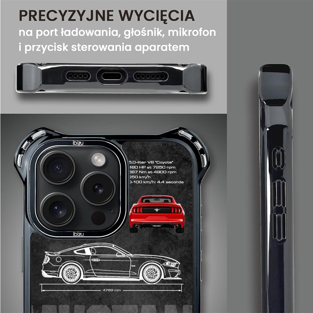 Etui do iPhone 16 Pro, Ibizu DropGuard Ultra z MagSafe, TechDrive, GT V8 “Coyote”