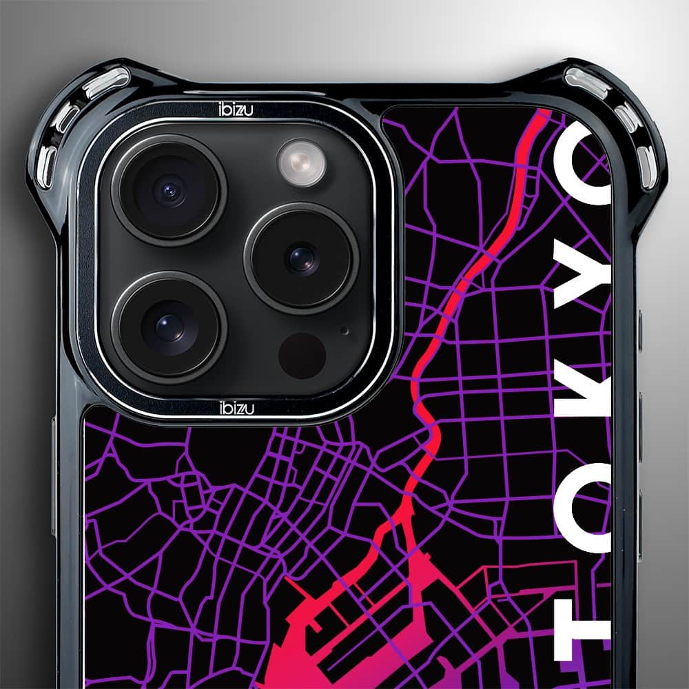 Etui do iPhone 16 Pro Max, Ibizu DropGuard Ultra z MagSafe, Mapy Świata, Tokyo