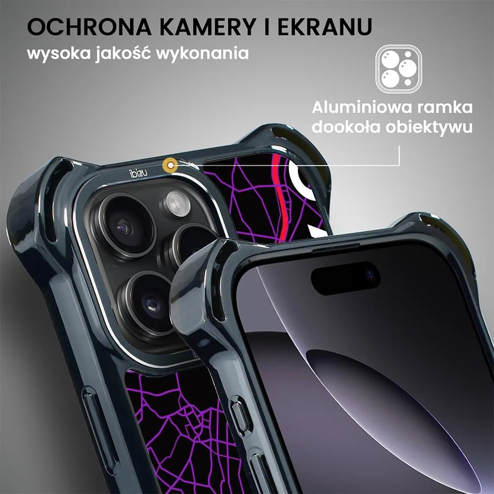 Etui do iPhone 16 Pro Max, Ibizu DropGuard Ultra z MagSafe, Mapy Świata, Tokyo