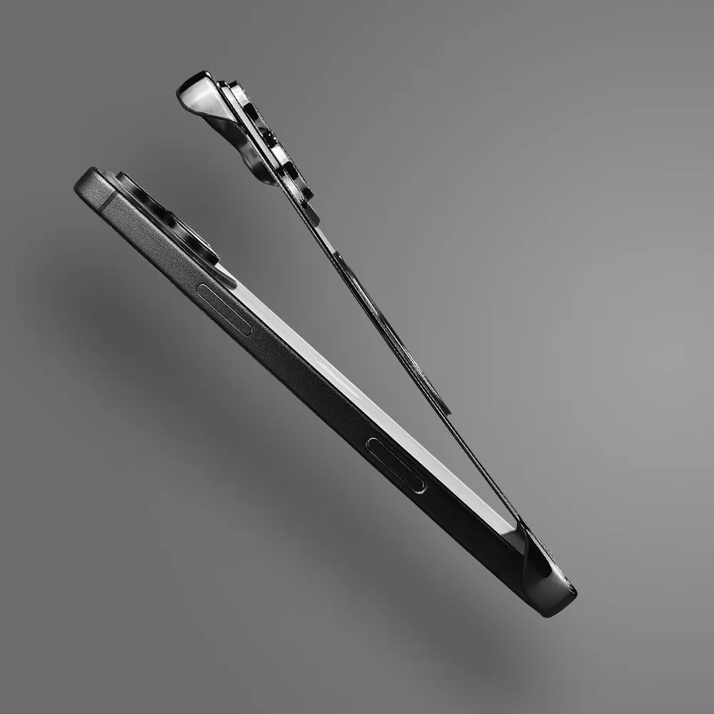 Etui do iPhone 16 Pro MagSafe Luxury Protect Lite przeźroczyste, hybrydowa ochrona kamery, czarne