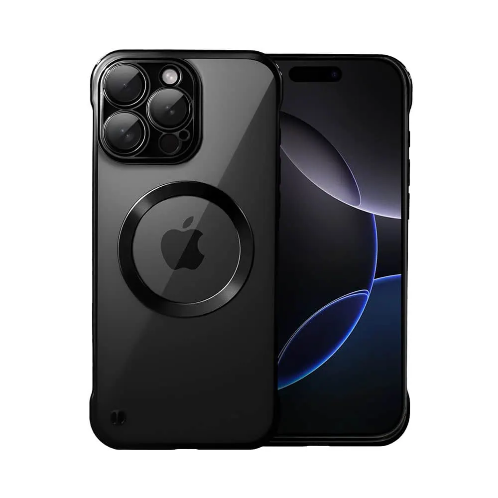 Etui do iPhone 16 Pro MagSafe Luxury Protect Lite przeźroczyste, hybrydowa ochrona kamery, czarne