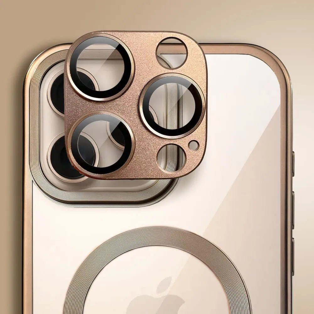 Etui do iPhone 16 Pro Max MagSafe Luxury Titanium Finish, przeźroczyste, tytan pustynny