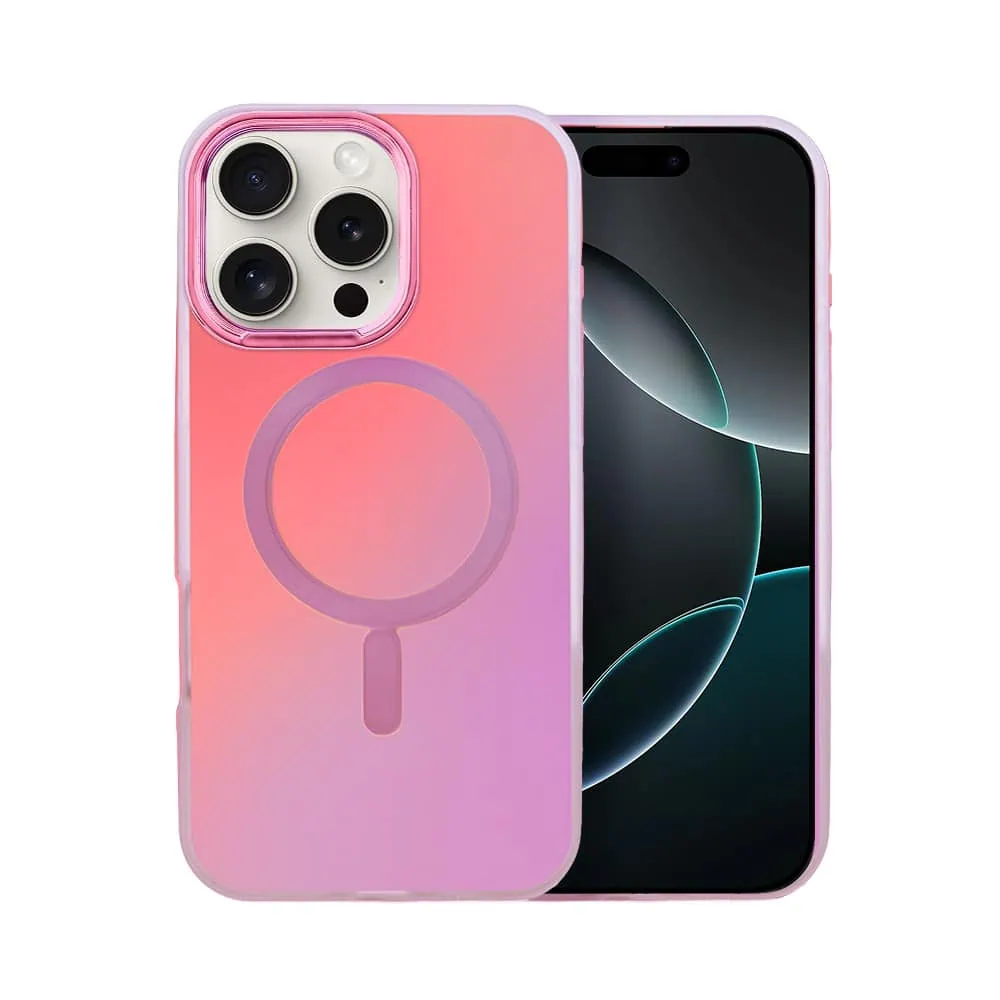 Etui do iPhone 16 Pro MagSafe Miami Vibe, głęboki mieniący się kolor, różowe ombre (OUTLET)