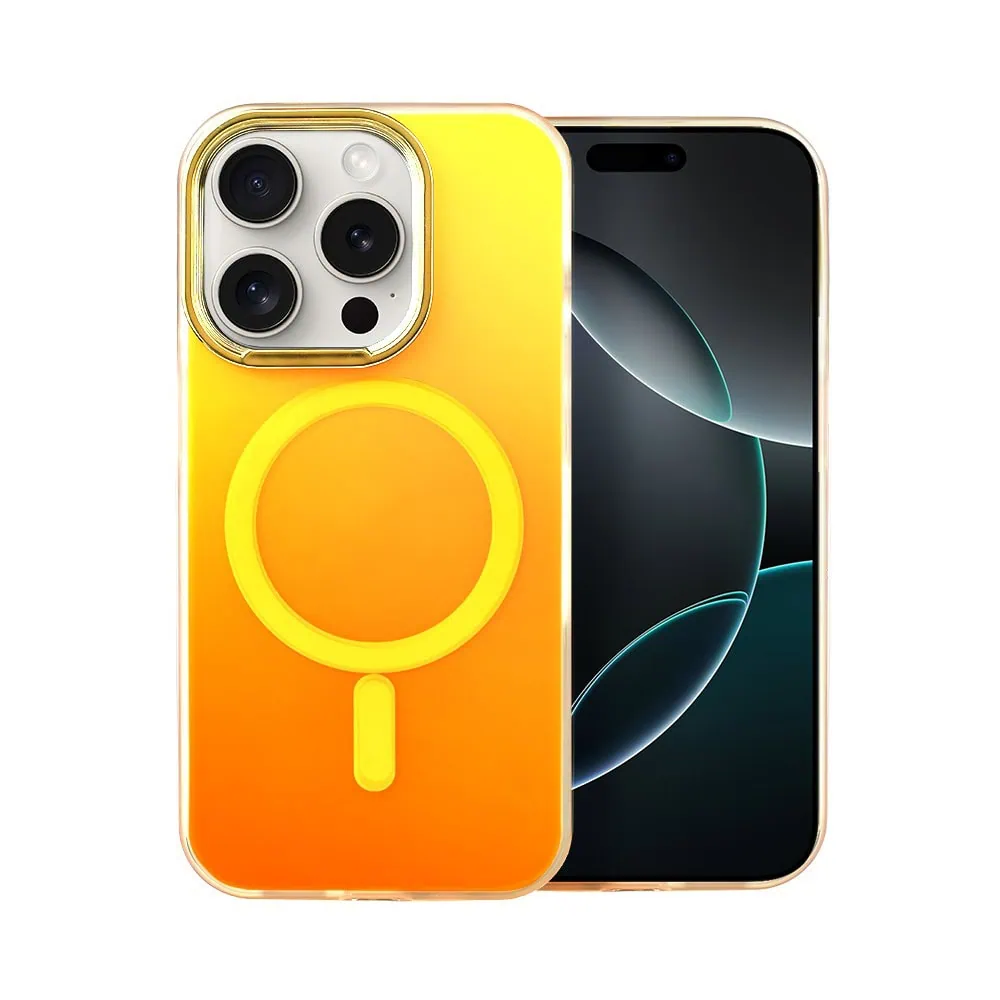 Etui do iPhone 16 Pro MagSafe Miami Vibe, głęboki mieniący się kolor, słoneczna poświata i złote akcenty (OUTLET)