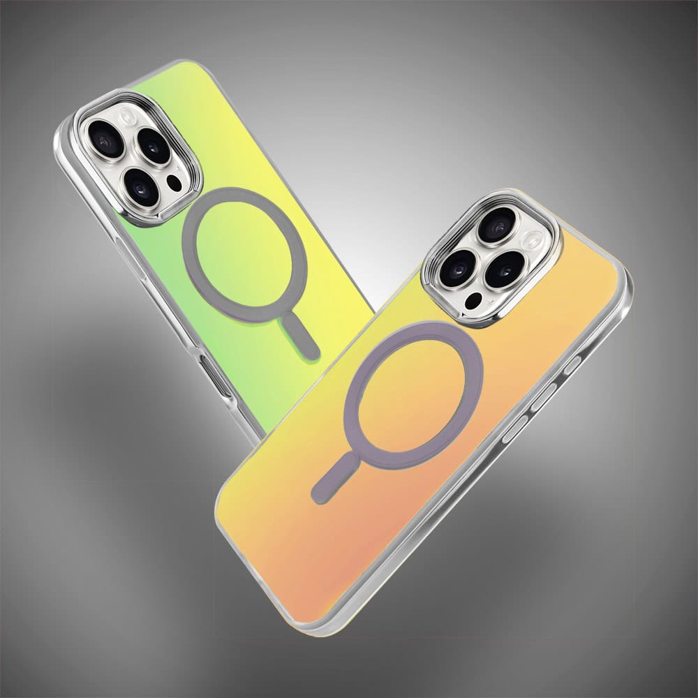 Etui do iPhone 16 Pro Max MagSafe Miami Vibe, opalizujący kolor i srebrne elementy (OUTLET)