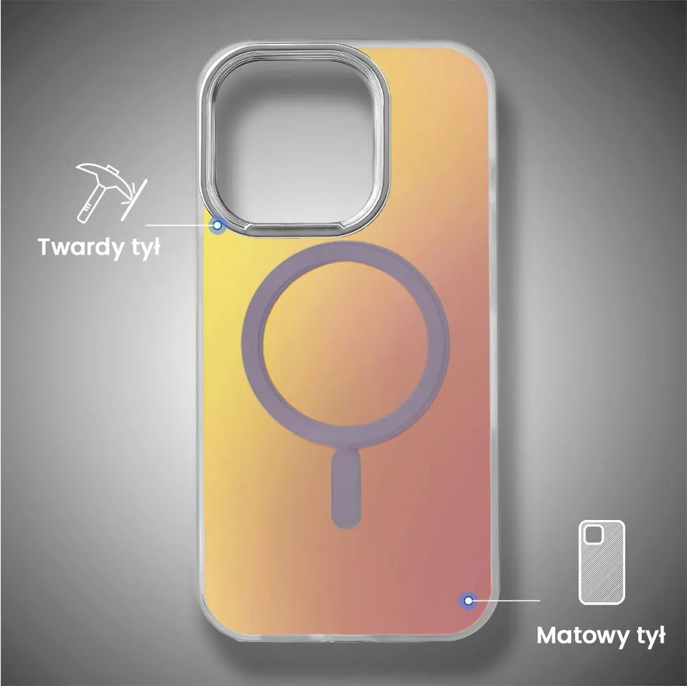 Etui do iPhone 16 Pro Max MagSafe Miami Vibe, opalizujący kolor i srebrne elementy (OUTLET)