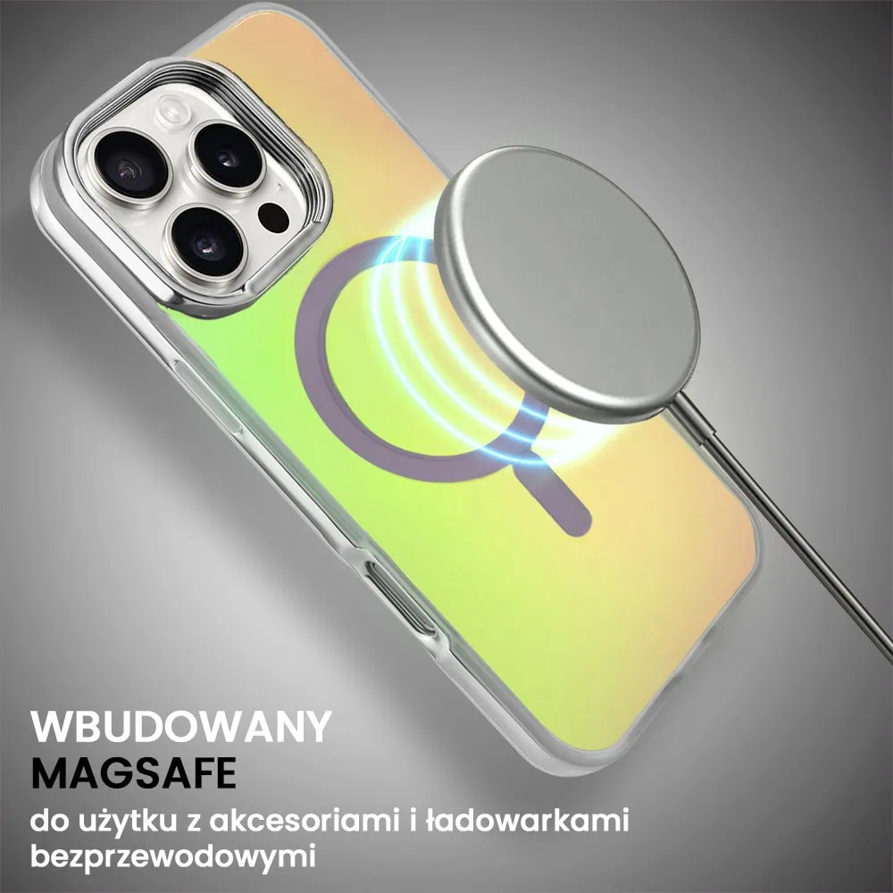 Etui do iPhone 16 Pro Max MagSafe Miami Vibe, opalizujący kolor i srebrne elementy (OUTLET)