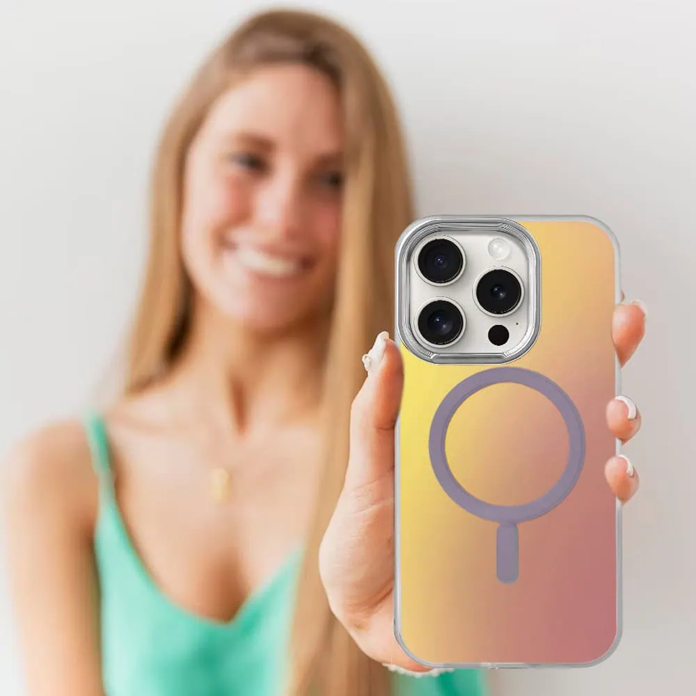 Etui do iPhone 16 Pro Max MagSafe Miami Vibe, opalizujący kolor i srebrne elementy (OUTLET)