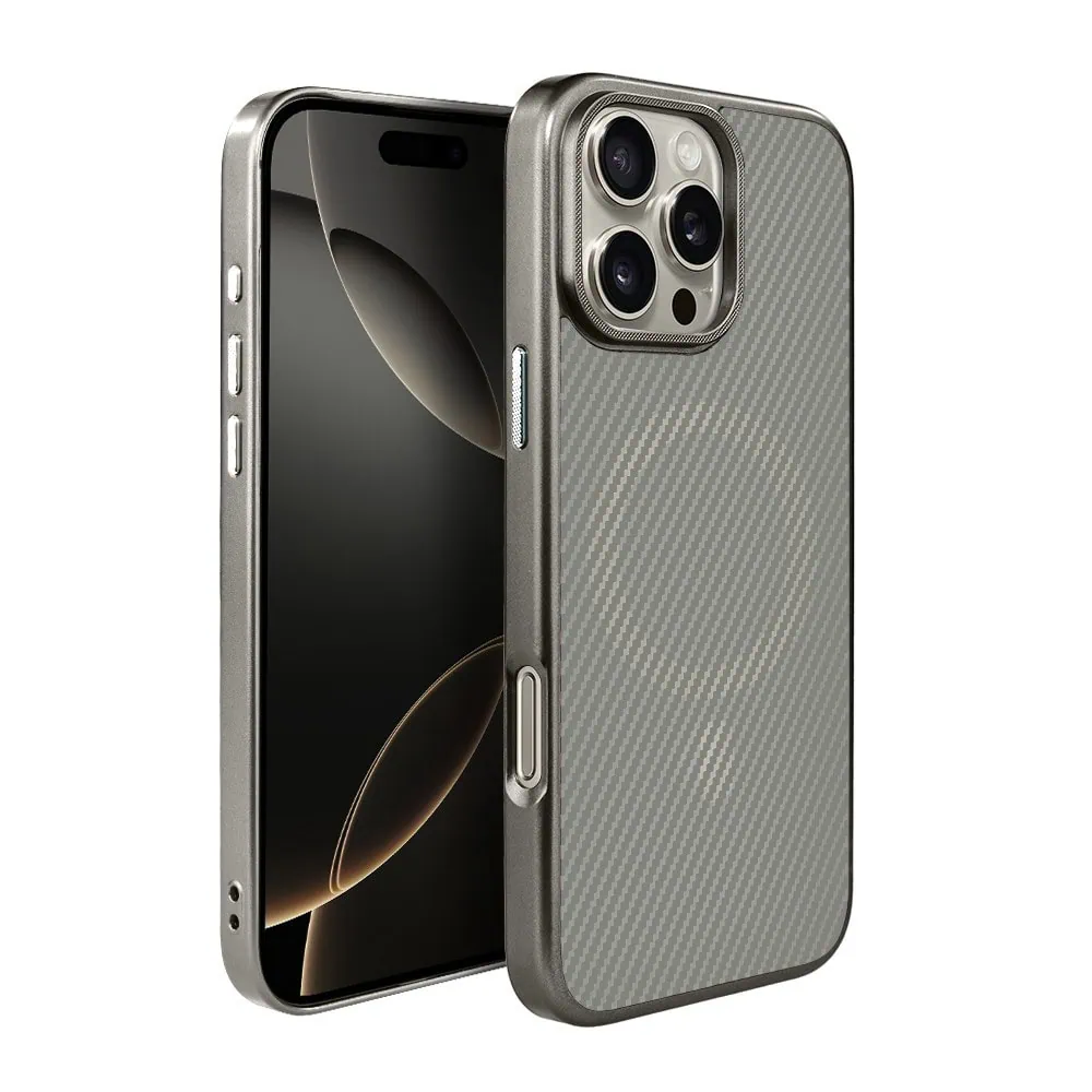 Etui do iPhone 16 Pro Max MagSafe Slim Carbon, tytanowe