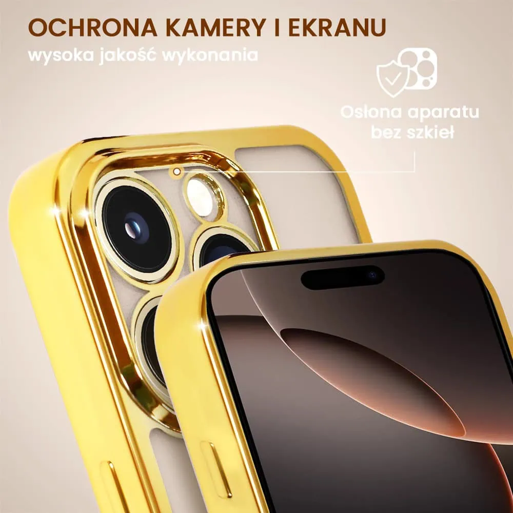 Etui do iPhone 16 Pro Magsafe Slim Crossbody, jak torebka, złote (OUTLET)