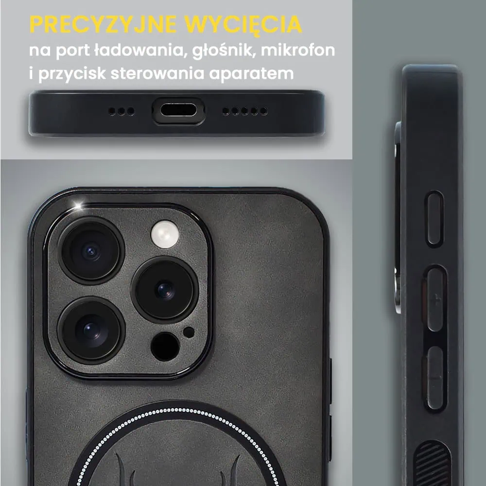Etui do iPhone 16 Pro Alcantara Magsafe Cover, przyjemne w dotyku, czarne