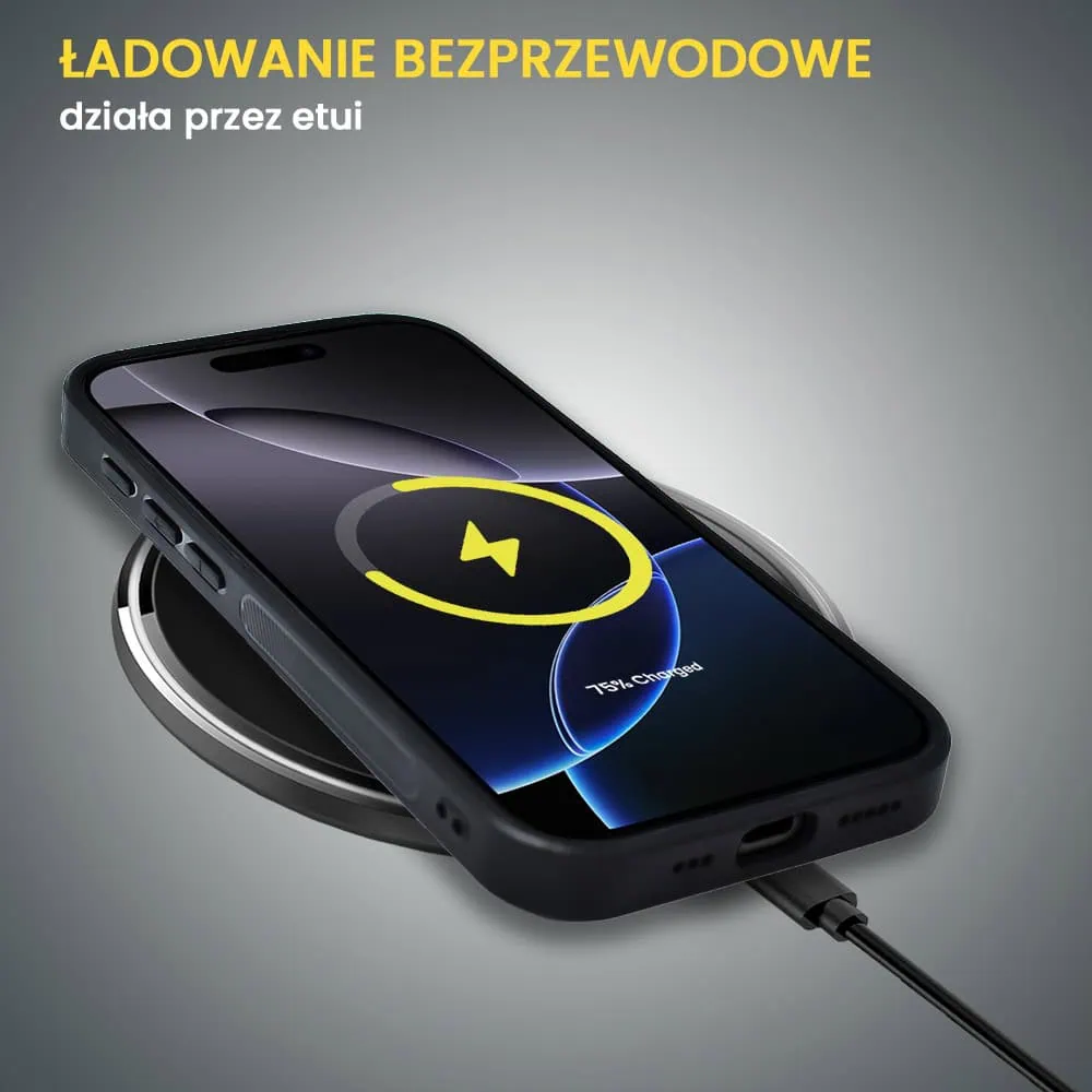 Etui do iPhone 16 Pro Alcantara Magsafe Cover, przyjemne w dotyku, czarne