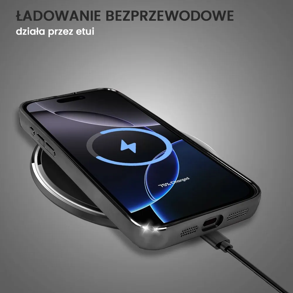 Etui do iPhone 16 Pro Camera High PRO z osłoną kamery, czarne grafitowe