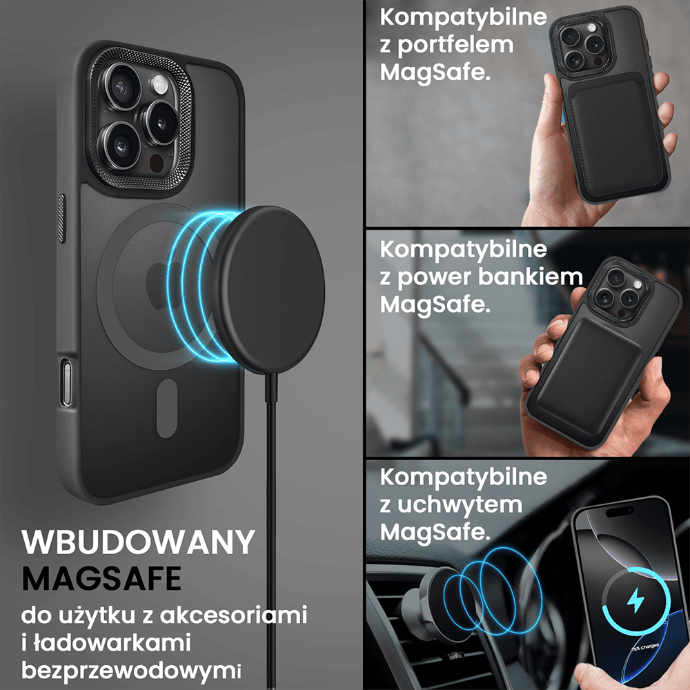 Etui do iPhone 16 Pro Max Color Flush Frame z MagSafe, czarne