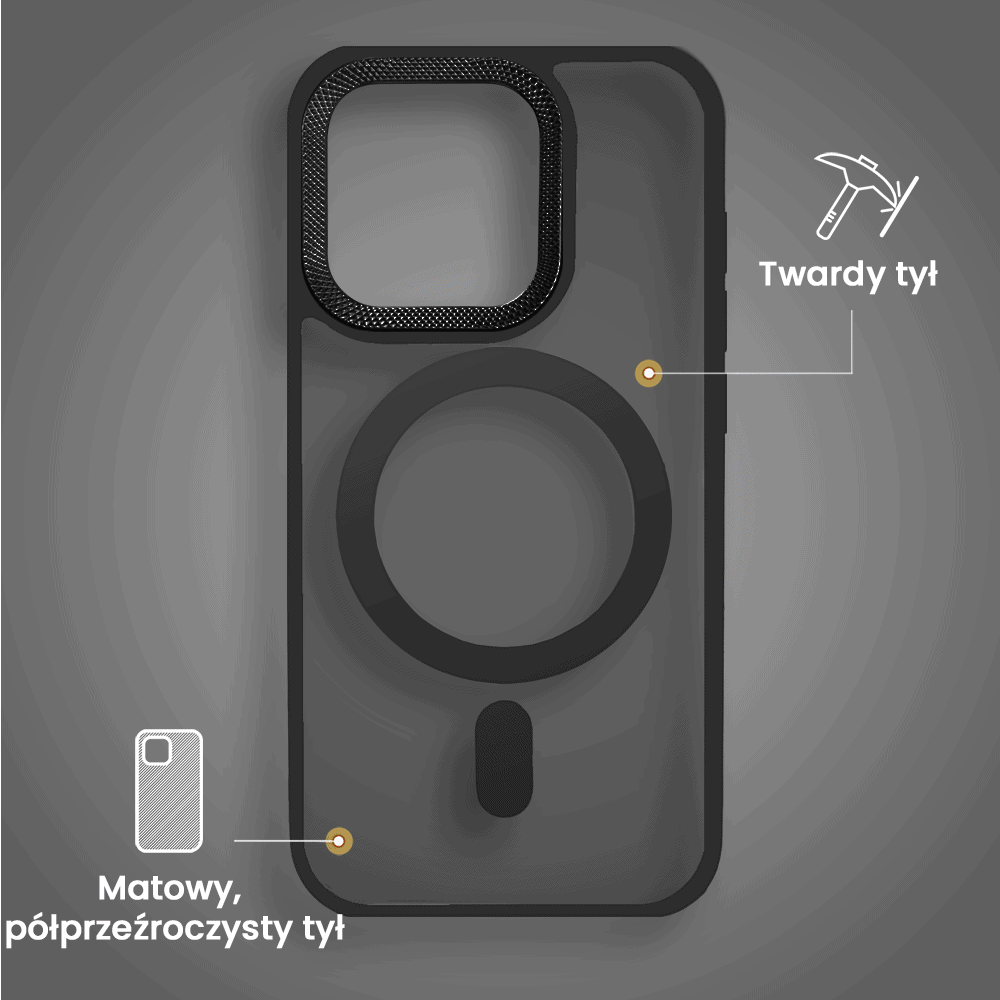 Etui do iPhone 16 Pro Max Color Flush Frame z MagSafe, czarne
