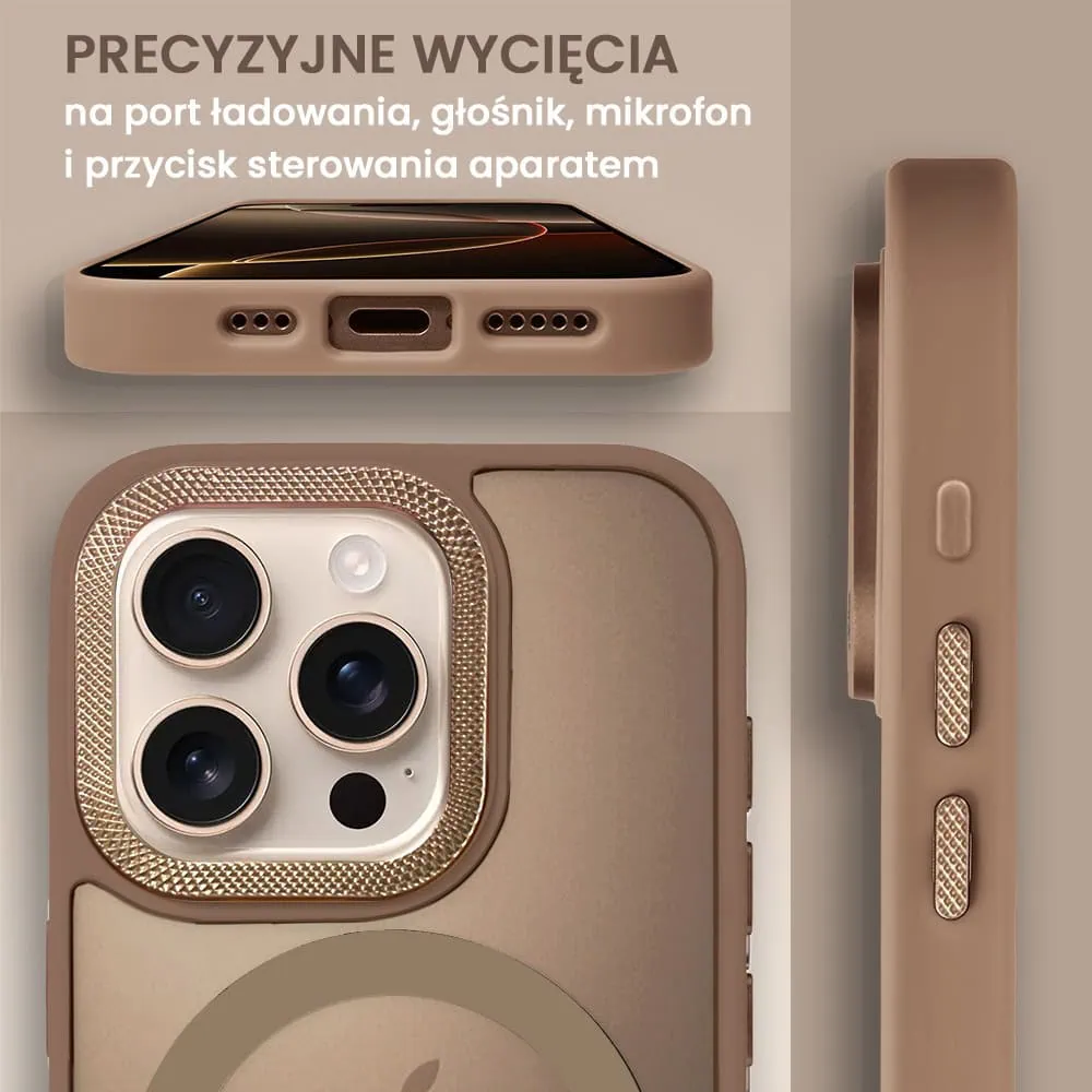 Etui do iPhone 16 Pro Color Flush Frame z MagSafe, pustynny brąz (OUTLET)