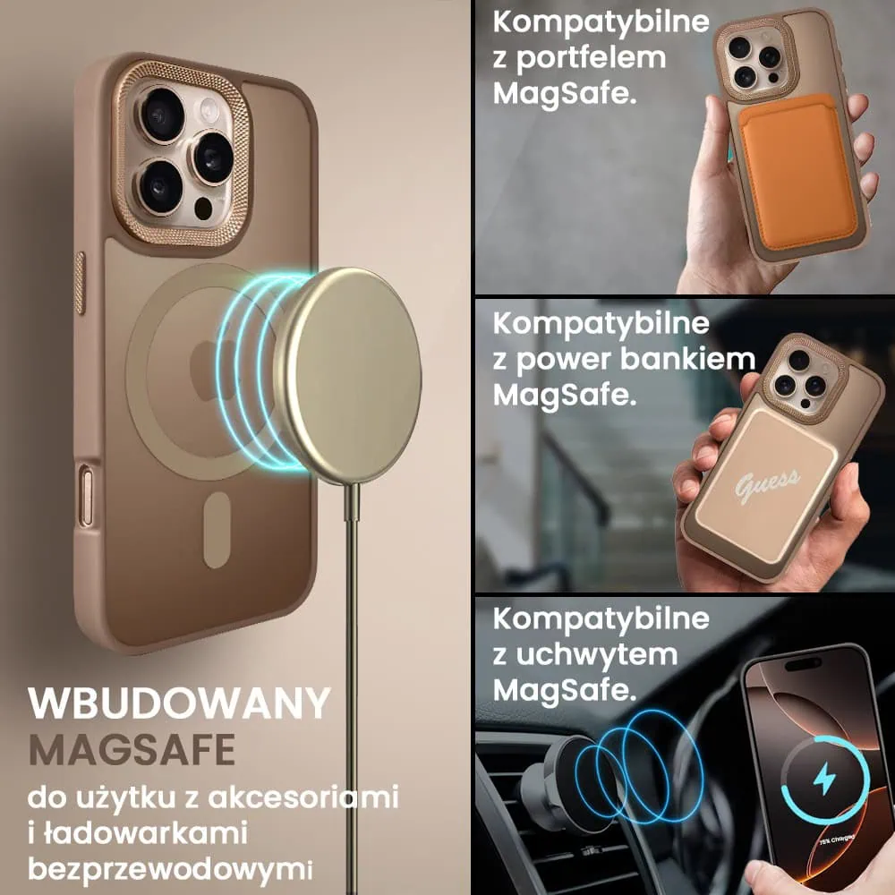 Etui do iPhone 16 Pro Color Flush Frame z MagSafe, pustynny brąz (OUTLET)