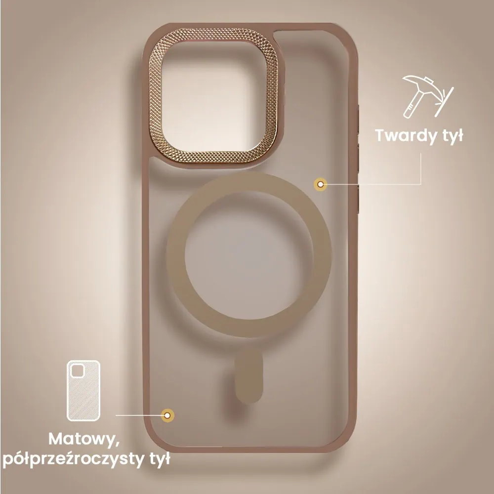 Etui do iPhone 16 Pro Color Flush Frame z MagSafe, pustynny brąz (OUTLET)