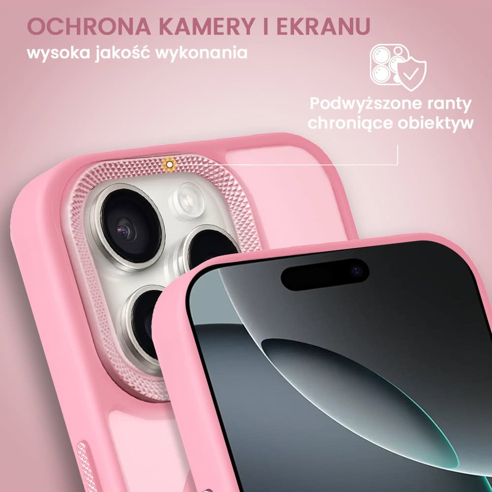 Etui do iPhone 16 Pro Max Color Flush Frame z MagSafe, różowe