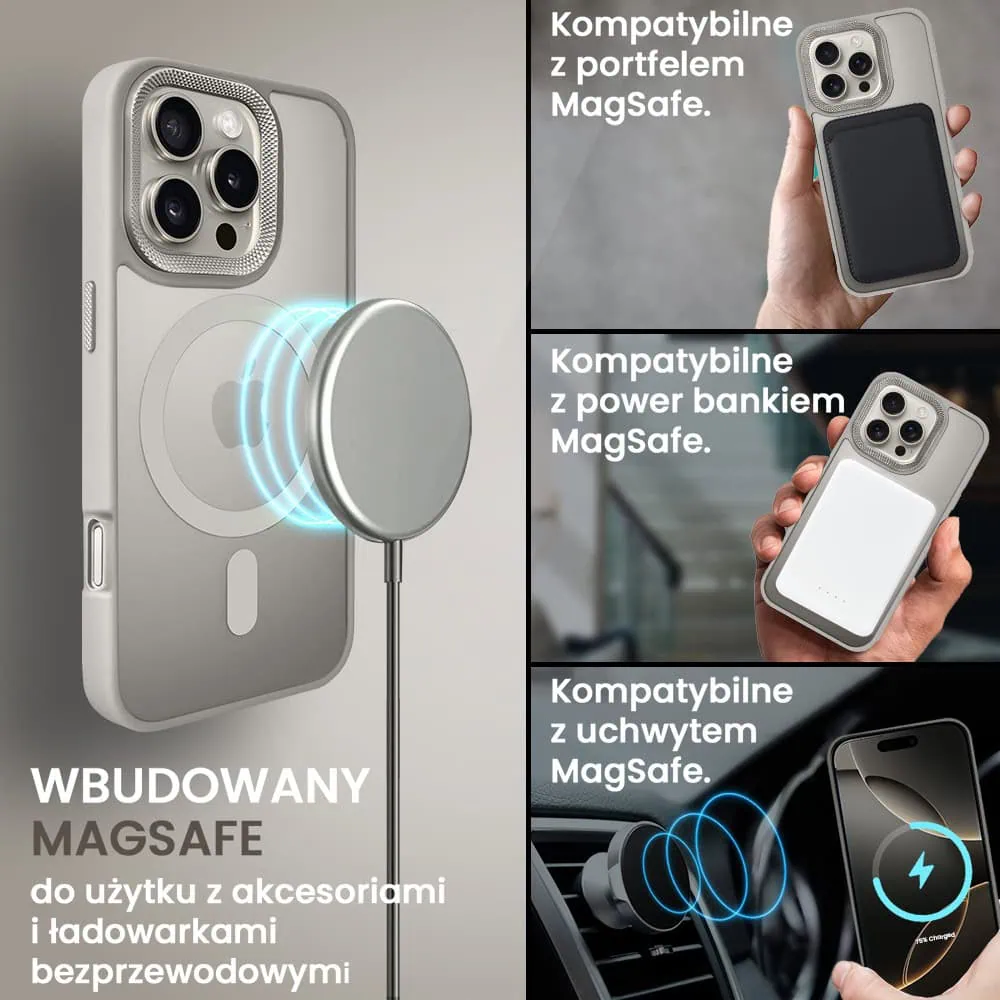 Etui do iPhone 16 Pro Max Color Flush Frame z MagSafe, tytanowe (OUTLET)