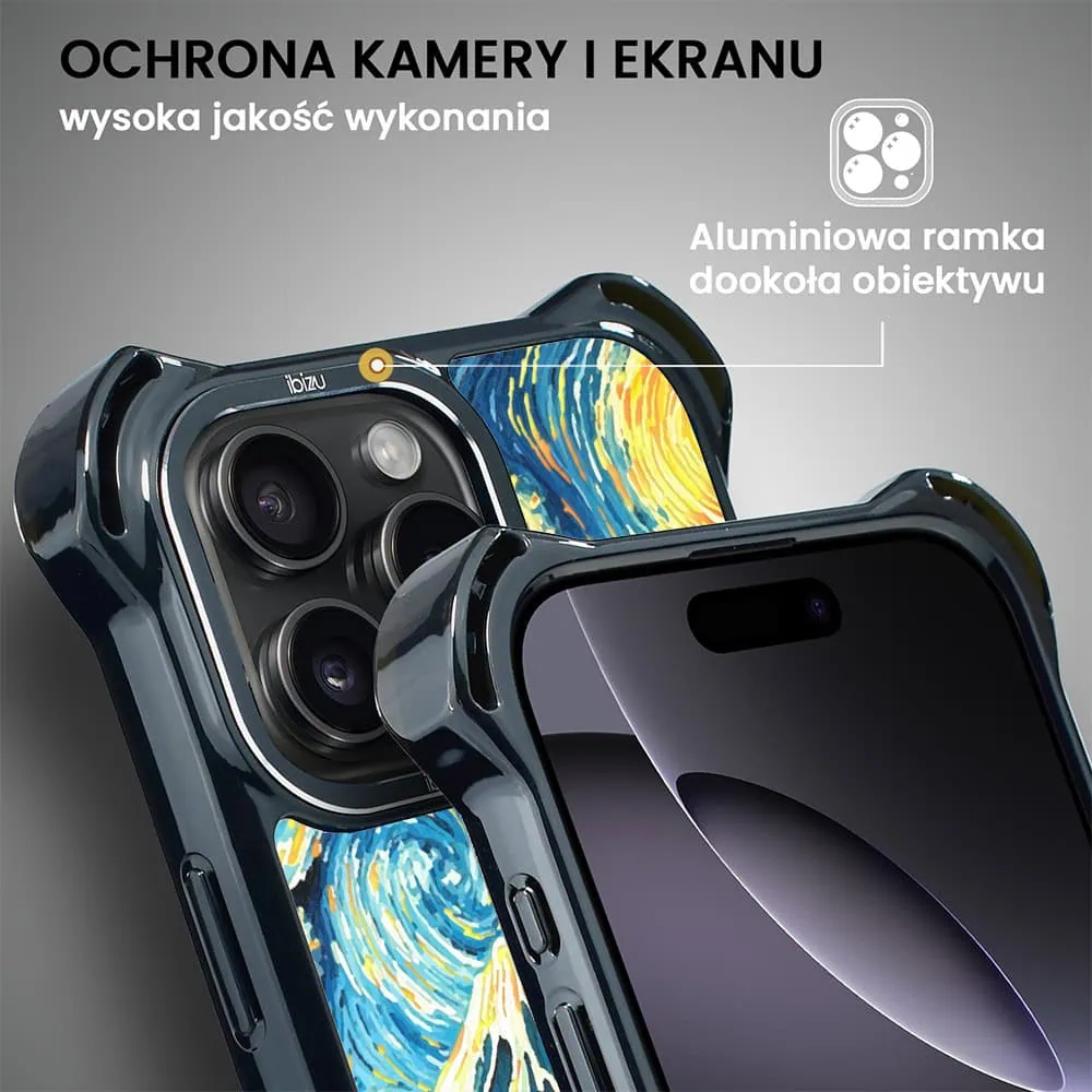 Etui do iPhone 16 Pro, Ibizu DropGuard Ultra z MagSafe, Van Gogh, gwieździsta noc