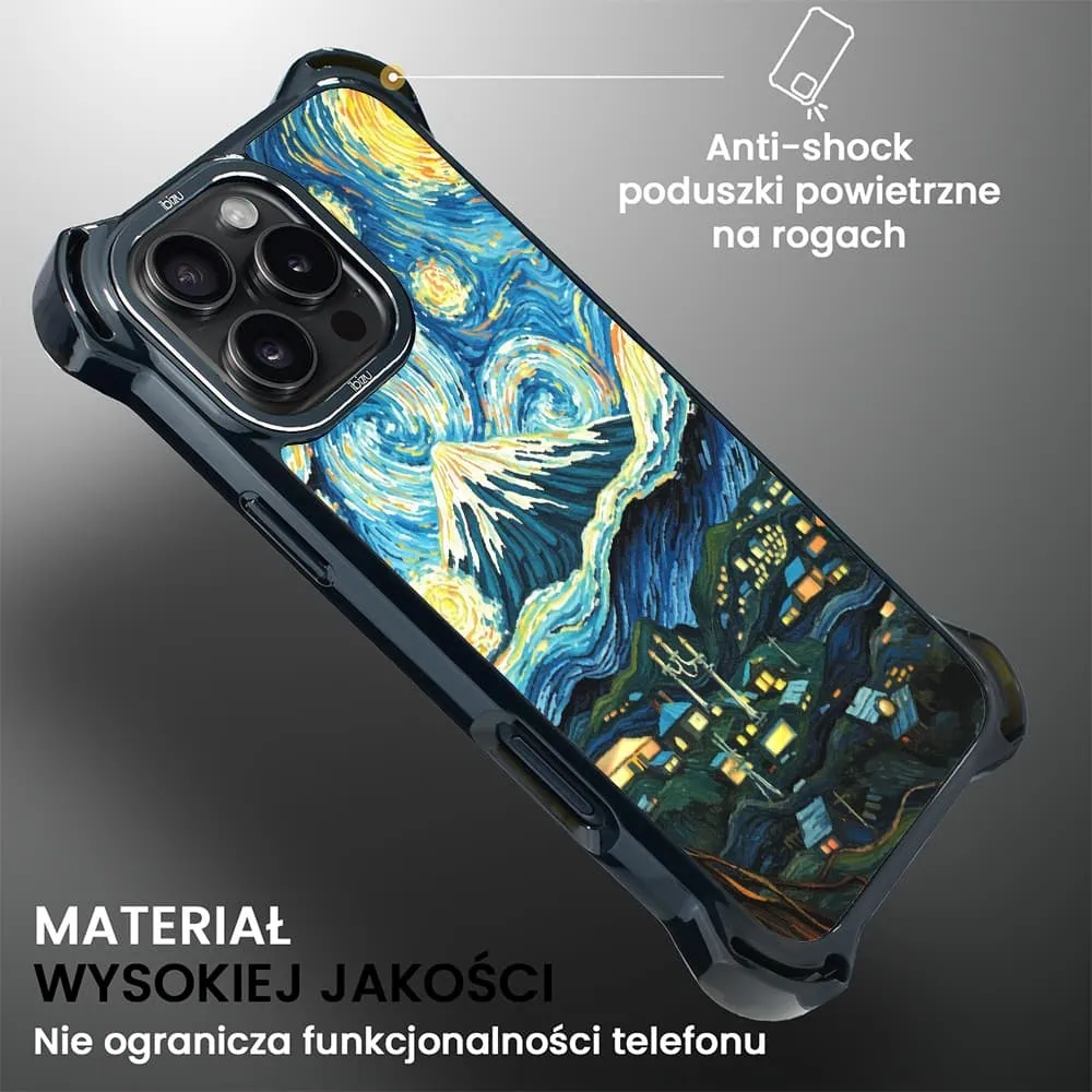 Etui do iPhone 16 Pro, Ibizu DropGuard Ultra z MagSafe, Van Gogh, gwieździsta noc